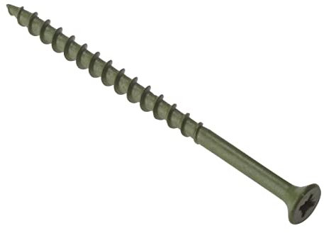 ForgeFix Lot de 1000 vis à tête fraisée pour terrasse Vert 4,5 x 60 mm