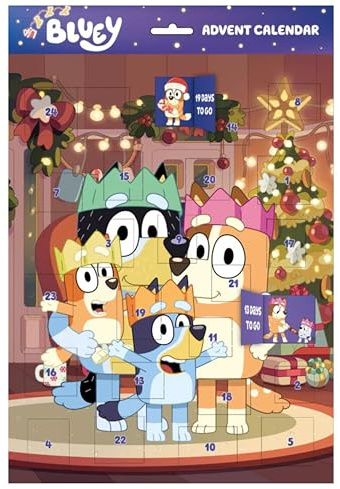 Bluey Advent Calendar for Kids – 24-Day Non-Chocolate Christmas Countdown