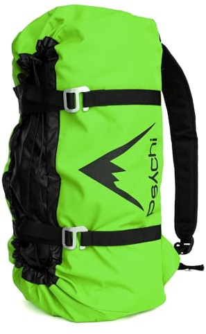 Sac à cordes d'escalade Psychi, avec bâche, boucles et sangles de transport, Green