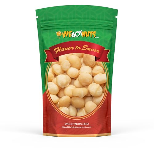 Raw Deluxe Macadamia Nuts - 4 lbs - Shelled & Unsalted Premium Quality Kosher Raw Macadamia Nut Snack Pack By We Got Nuts - Natural Gourmet Fresh Macadamia Nuts Bulk - Packed In A Resealable Pouch Bag