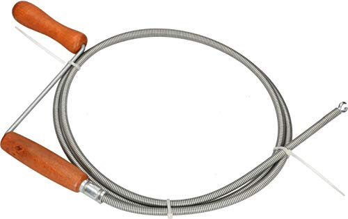 KOTARBAU Rohrreinigungswelle | Ø 9 mm L: 3 Meter | Federstahldraht Verzinkt Alle Größen Kanal Flexibel Spirale Holzgriff Kopf Klauenform Kurbel Für alle Abflüsse