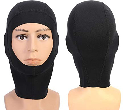 Keenso Cappello da 1 mm / 3 mm Cappello da Sub in Neoprene Scuba Snorkeling Muta Cappuccio Surf Divers Tutti Gli Sport Acquatici(M 1MM)