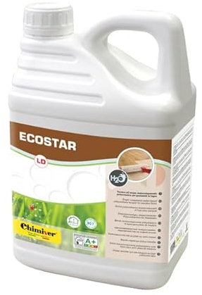 Chimiver - ECOSTAR VERNICE | Vernice all'acqua monocomponente per legno e parquet - 5 LITRI (SEMILUCIDA)