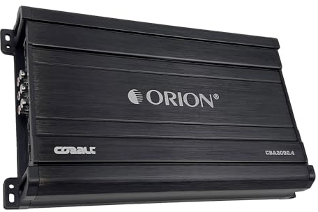 Orion Cobalt Series CBA2000.4 High Efficiency 4-Channel Class A/B Amplifier for Car Audio Stereo - 2000W Max, 300W RMS, 2/4 Ohm Stable, Adjustable Low/High Pass, Bass Boost, MOSFET Power Supply