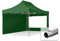 TOOLPORT Faltzelt Professional 3x4,5 m - mit 2 Seitenteilen (Panoramafenster) Faltpavillon ALU Pavillon Partyzelt grün
