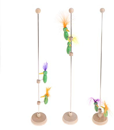 KERDEJAR Divertido pájaro Carpintero Postes Vintage Retro clásico Juguete de Madera Deslizante niños Juguete Regalo