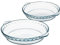 NUTRIUPS 25cm Pie Dishes, 9.5 inch Glass Flan Dish, 2pcs Round Glass Bake Pie Plate with Handle, Pie Serving Dish, Glass Baking Dish High Heat Resistance, Glass Baking Tins for Cake, Pie, Tart, Flan