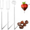 3 Pezzi Forchette per Praline in Acciaio Inox, Utensili per Pralineria, Forchette Professionali per Fonduta di Cioccolato e Praline Fatte a Mano (2 Forchette per Immergere e 1 Spirale per Praline)