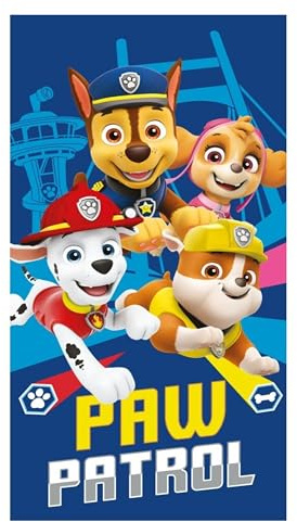 Theonoi Toalla de baño infantil, toalla de playa, toalla de ducha para niñas y niños, 100% algodón, 70 x 140 cm (Paw Pals)