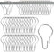 Huybaa 40 Piezas Anillas para Cortinas de Ducha, Ganchos Cortinas, Argollas para Cortinas, Anillas Cortina Ducha, Aros de Cortina de Ducha de Acero Inoxidable para Barra de Ducha, Baños, Ventanas