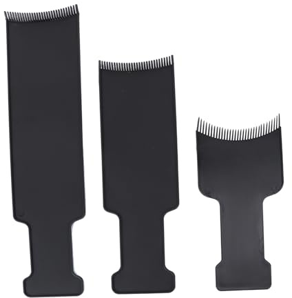 PartyKindom 3piezas Peine Para Teñir Cabello Negro Herramienta Para Mechas y Tintes Protege Cabelludo Fácil De Limpiar Para Uso Profesional y Doméstico