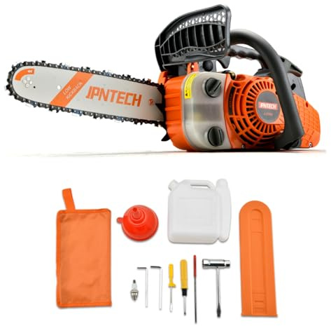 JPNTECH 25.4cc 2-Cycle Gas Chainsaw 12 Inch Top Handle Chainsaw Petrol Handheld Cordless Portable Gas Powered Chain Saw for Tree Cutting Wood Logging