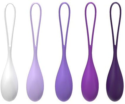 Kegel Exercise Set Ben Wa Balls Vaginal Weights for Intimate Tightening Improve Bladder Leakage Pelvic Floor Muscle Training 5 Piece Set Suitable for Beginners and Advanced Users