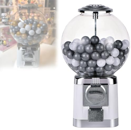 PxkVrin Kapselautomat, Kapsel-Gumball-Verkaufsautomat, SüßIgkeitenautomat, Ohne BäLle Und MüNzen, FüR 3,2 cm GroßE Kugeln, für Zuhause, SpielwarengeschäFte. White