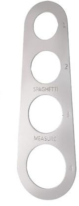 Règle doseur de spaghetti en acier inoxydable pour cuire les pâtes 18 x 6 cm Convient pour la cuisine Mesure 1 à 4 portions Passe au lave-vaisselle (naturel)