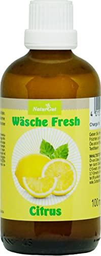 NaturGut Lavaggio Fresh Citrus - 100 ml Concentrato profumato per bucato (profumo per bucato), 100% oli essenziali puri con arancia, limone, litsea cubeba, lavandina