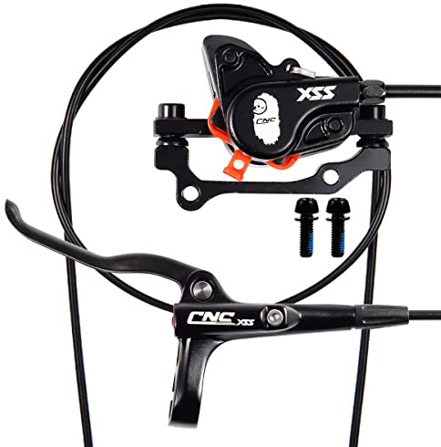 CNCLOL Hydraulische Scheibenbremse Fahrrad，Hydraulik Scheibenbremse Set Hinten Links, Hydraulisch Bremse Fahrrad Links hinten 1450mm für MTB/BMX/Rennrad/Mountainbike/ebike，Schwarz