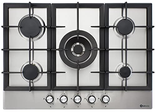 SOLTHERMIC BL031 70 CM PLACA GAS ACERO INOXIDABLE / 5 FUEGOS/GAS BUTANO Y GAS CIUDAD/ALTA GAMA