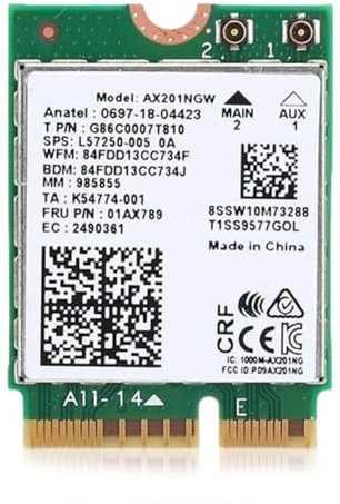 HighZer0 Electronics AX201 WiFi 6 Card | Dual Band Wi-Fi | 2.4 Gbps | CNVio2 M.2 Wifi Card for PC | Supports Bluetooth 5.2 | Requires Intel 10th+ Gen CPU with Windows 10+ or Linux | AX201NGW