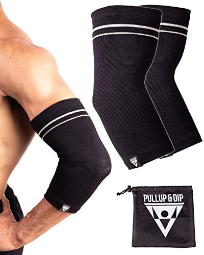 PULLUP & DIP Coudières pour Hommes et Femmes, 1 Paire Coudière de Fitness, Stabilise les Articulations, Coudière de Tennis Antidérapante, coudières pour Calisthenics, Musculation et Basketball