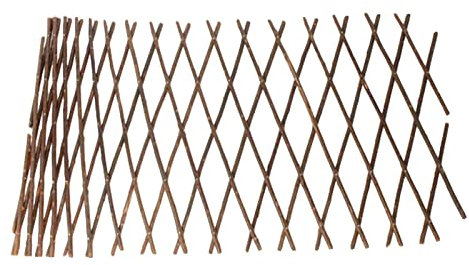 Gralara Expanding Bamboo Wooden Garden Trellis Support Lattice Fence Panel for Dogs Pets