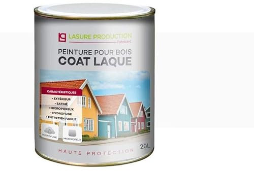 PEINTURE POUR BOIS : COAT LAQUE-Blanc-Bidon de 1 l