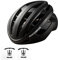 ROCKBROS Fahrradhelm Integrierter Radhelm, Leichter Cityhelm Rennradhelm, Robuster Atmungsaktiv für Mountainbikes Rennräder Unisex Erwachsene Damen und Herren M(54-58cm) Schwarz-matt