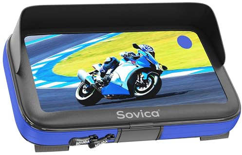 Sovica Porta cellulare moto bici impermeabile, Blu