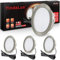 YindaLux Einbaustrahler LED 12V 4000K Neutralweiß LED Spot Dimmbar 3W Einbauspots 55-58mm lochmass Einbauleuchten für Wohnwagen Küche Kleiderschrank Aluminium Nickel 3er Set