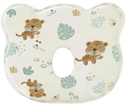 Babykissen Kopfkissen,Kinder Kissen, Baby Kissen, Neugeborene Memory Foam Reisekissen, Babykissen Gegen Plattkopf, Neugeborenes Kissen für 0-12 Monate Kinder Bett Kinderwagen (Kleiner Tiger)
