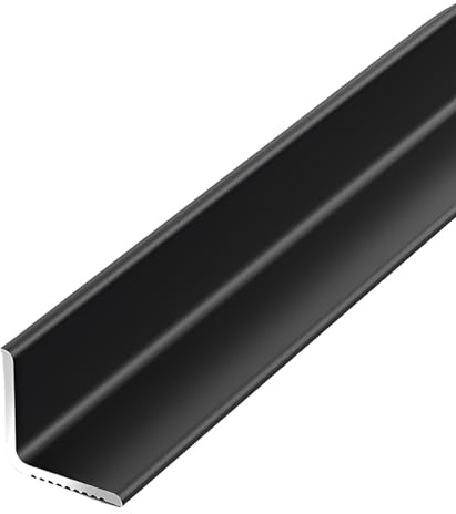 Raouoae Tira Angular Autoadhesiva De Aluminio 90cm - 3 Piezas, Perfil Para Transición Techo/pared, Riel Decorativo Fácil Instalación, Acabado Moderno(Black,20x20mm)