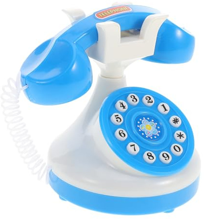 ORFOFE Kindertelefon Retro Festnetztelefon Mit Schnur Spielzeugtelefon Für Junge Mädchen Ohne Batterien Needed Telefon Für Puppenhaus Miniaturspielzeug Aus Kunststoff