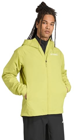 adidas Men's Terrex Multi 2L Rain.RDY Hiking Jacket, Preloved Lime, Medium