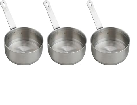 Petite casserole à lait antiadhésive en acier inoxydable avec finition brossée, bord lisse et haute résistance pour faire bouillir, chauffer ou faire du thé (3)