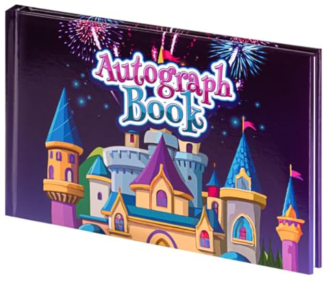 Livre d'autographes 2026 pour parc à thème Disney World ou accessoires de croisière, couverture rigide pour signatures, messages, gribouillis ou images, reliure cousue, sans bavure