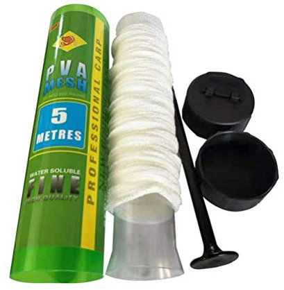 lyrlody PVA Mesh, Vattenlösliga Fisketillbehör, Snabbupplösande Betesbärare, 25 Mm och 37 Mm Storlekar för Karpfiskeentusiaster (Vit 2#29)