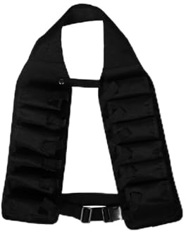 VINTORKY Porte-bière Ceinture Noir pour Homme, Gilet Portable Multifonction pour Bouteilles et Canettes, Accessoire pour Camping, Randonnée et Activités de Plein Air