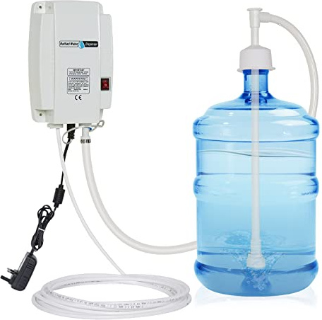TDRFORCE - Sistema de agua embotellada con entrada de agua individual, dispensador de agua embotellada, un tubo para refrigerador, máquina de hielo, cafetera, 3,8 L