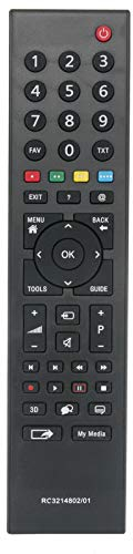 ALLIMITY RC3214802/01 Télécommande remplacée pour Grundig 3D TV RC3214802-01 TS1187R-1