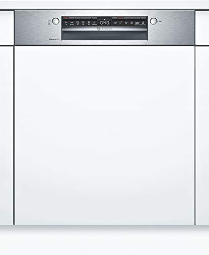 Bosch SMI4HAS48E Serie 4 Smarter Geschirrspüler integriert, 60 cm breit, Besteckkorb, Made in Germany, Silence Programm besonders leise, Extra Trocknen auf Knopfdruck Edelstahl