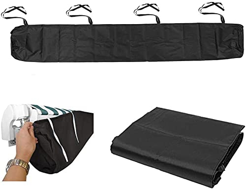 Housse De Auvent, Housse De Protection Anti-Poussière pour Auvent De Terrasse Sac De Rangement pour Auvent Protecteur, Protection Contre Les Intempéries, pour Terrasse De Jard(Size:3M,Color:Le Noir)
