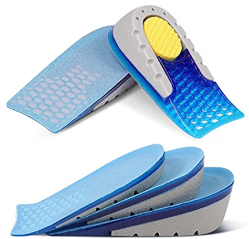Altezza Aumento Soletta Tallone Cuscino Inserto Gel Heel Lift Heel Spurs Heel Pain Lesioni Sportive Achille Tendinite per fascite Plantare Stivali High top Trainers -2.5