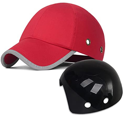 Gorras de béisbol de seguridad para hombres, gorra de motocicleta reflectante transpirable, carcasa interior de ABS, protección contra colisiones, tapas de bicicleta reflectantes de verano