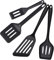 Eolilim 4PCS Pan Silicone Turner, Reusable Silicone Spatula Set, Easy to Clean, Kitchen Utensils for Cooking, Pancakes, Omelets
