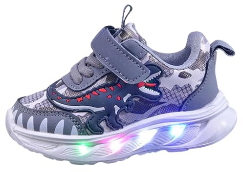Vorkhuaeri Scarpe Luminose per Bambino, Scarpe da Ginnastica Passeggio Luci LED, Scarpe Sportive Illuminate, Regali Xmas Compleanno Moda (A-Red,27)