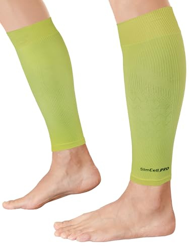 SlimCell Gambetti Manchon de Mollet Compressif Unisexe – Support Musculaire et Circulation Sanguine, Compression sans Pied pour Running, Basket, Fitness – Made in Italy