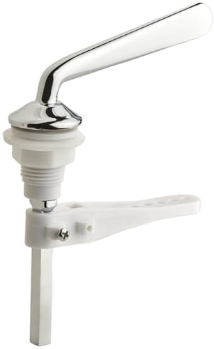 Hiatt Hardware Contract Cistern Lever Replacement – Heavy Duty Universal Brass & Polished Chrome Toilet Flush Lever for Bathroom Cistern Parts