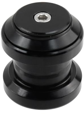 Modengzhe Bike Headset,34mm 1-1/8 Threadless Bicycle Headset Aluminum Alloy Headset for Straight Steerer Fork Bearing Headset with Top Cap,Black