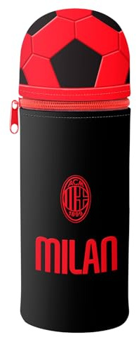 Seven Astuccio scuola AC MILAN per ragazzi in morbido silicone, Bambino, Ragazzo, Calcio, Prodotto ufficiale, Idea regalo