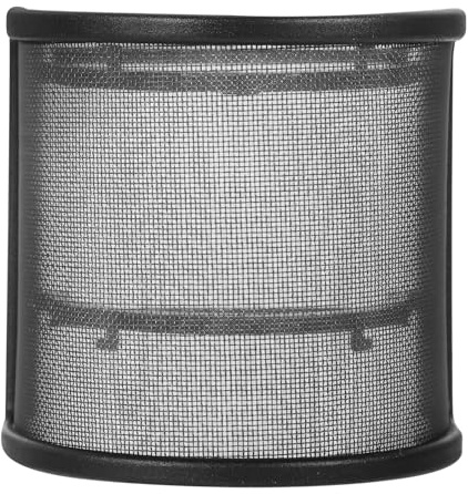 Hemobllo Protector de Micrófono Metálico U Cubierta Antiviento para Micrófono Móvil Filtro Portátil Fácil de Instalar Diseño Resistente y Práctico para Diversas Ocasiones